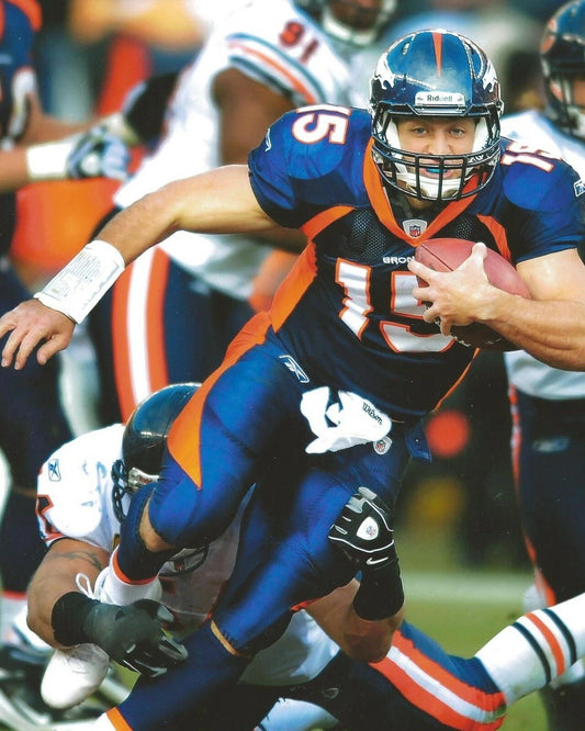 Tim Tebow Keychain Denver Broncos Nfl Football Game Action