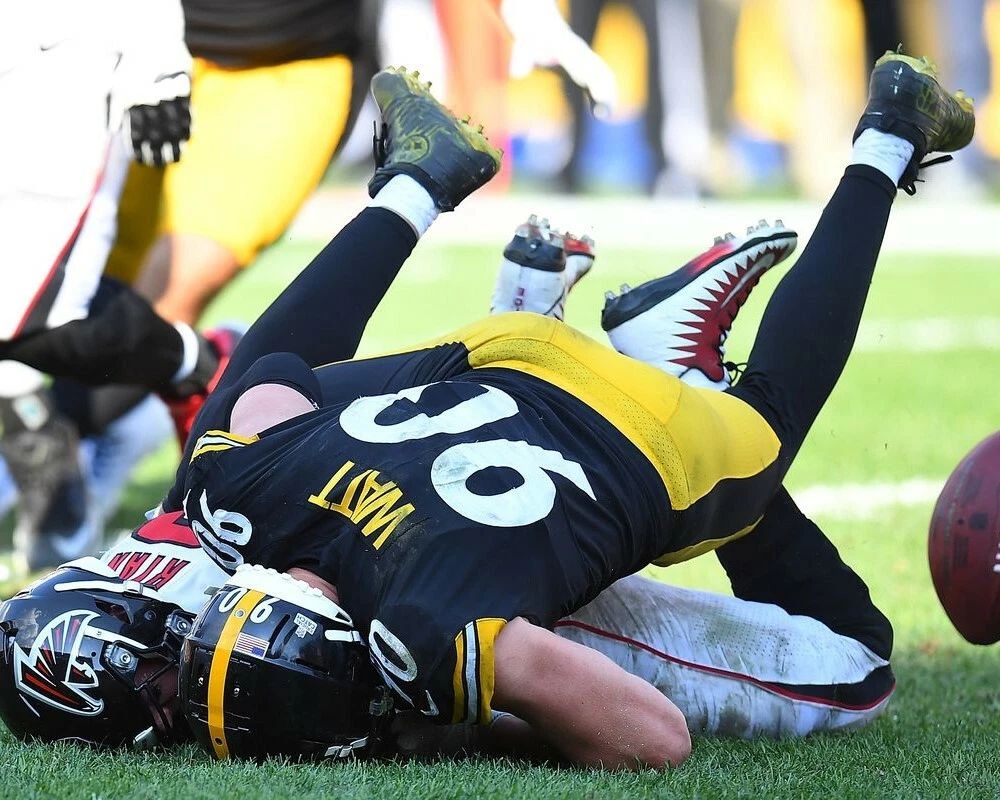 Tj Watt & Matt Ryan Photo Pittsburgh Steelers Picture Nfl Football Falcons