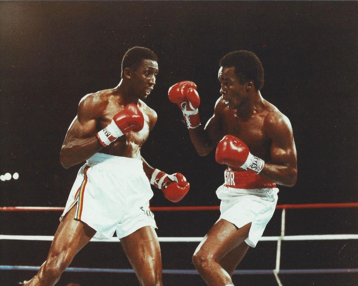 Tommy Hearns Vs Sugar Ray Leonard Photo Boxing Picture Thomas Color