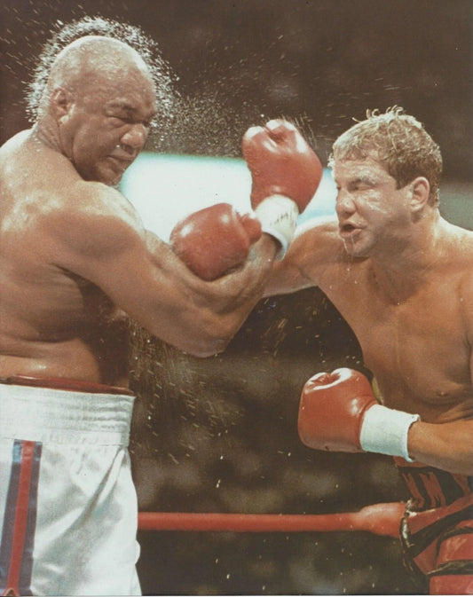 Tommy Morrison Vs George Foreman Photo Boxing Picture Close Up Action