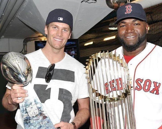 Tom Brady & David Ortiz Photo New England Patriots Picture Boston Red Sox