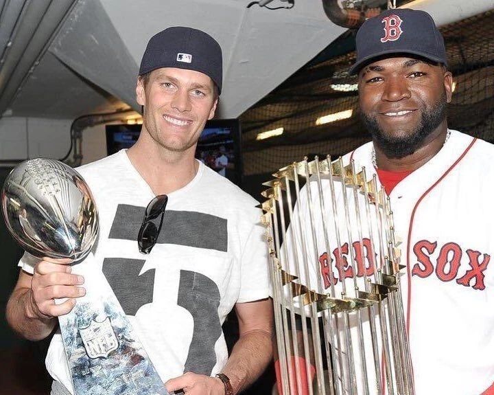 Tom Brady & David Ortiz Magnet New England Patriots Picture Boston Red Sox