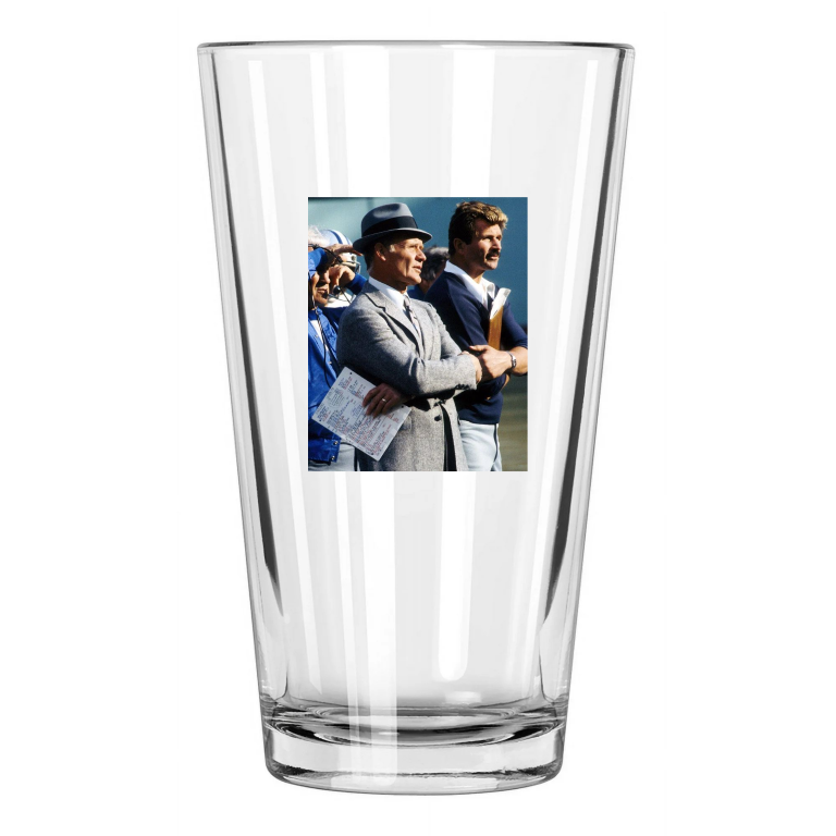 Tom Landry And Mike Ditka Photo Dallas Cowboys Legends Pint Beer Drinking Glass