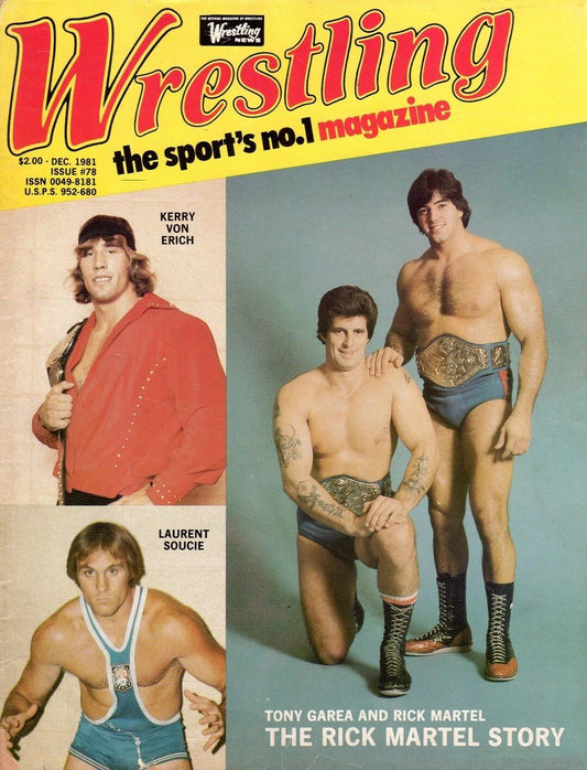 Tony Garea Rick Martel Kerry Von Erich Photo Wrestling Picture Wwf Wwwf Nwa