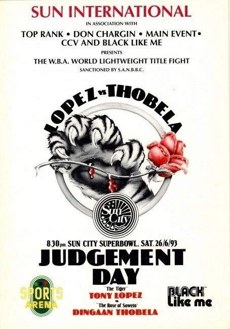 Tony Lopez Vs Dingaan Thobela Boxing Photo Picture Wide Border