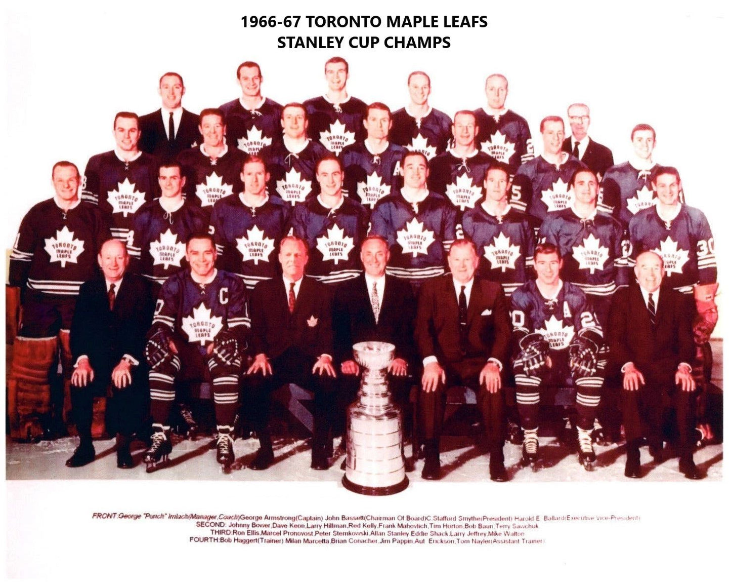 Toronto Maple Leafs 1966 67 Team Photo Hockey Picture Nhl