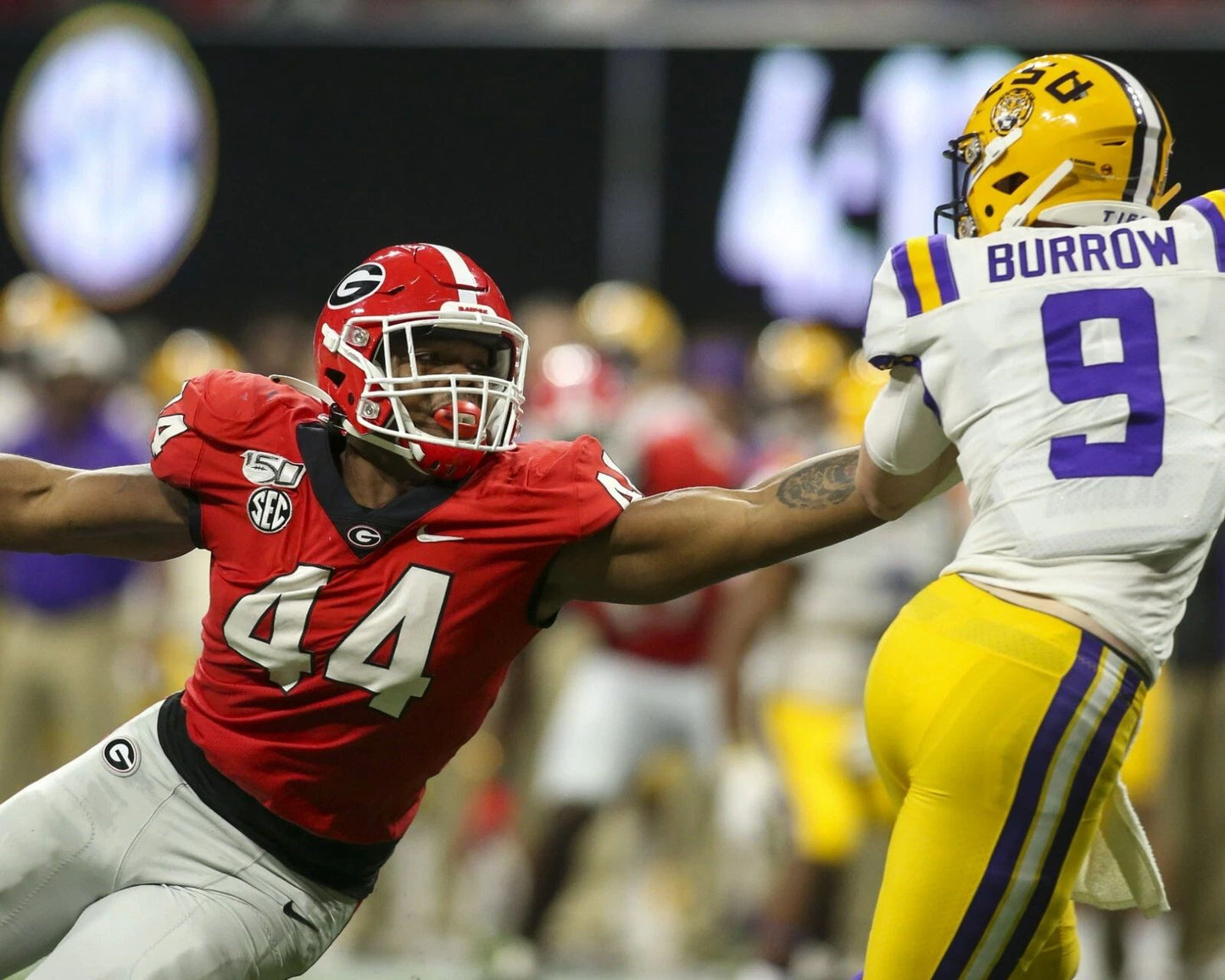 Travon Walker & Joe Burrow Magnet Georgia Bulldogs Ncaa Football Lsu Tigers