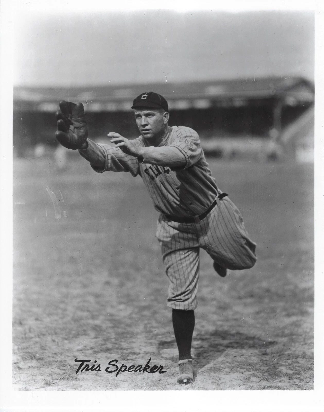 Tris Speaker Photo Cleveland Indians Baseball Picture Fielding