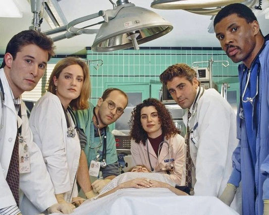 Tv Series Er Cast Glossy Photo George Clooney And Anthony Edwards Print