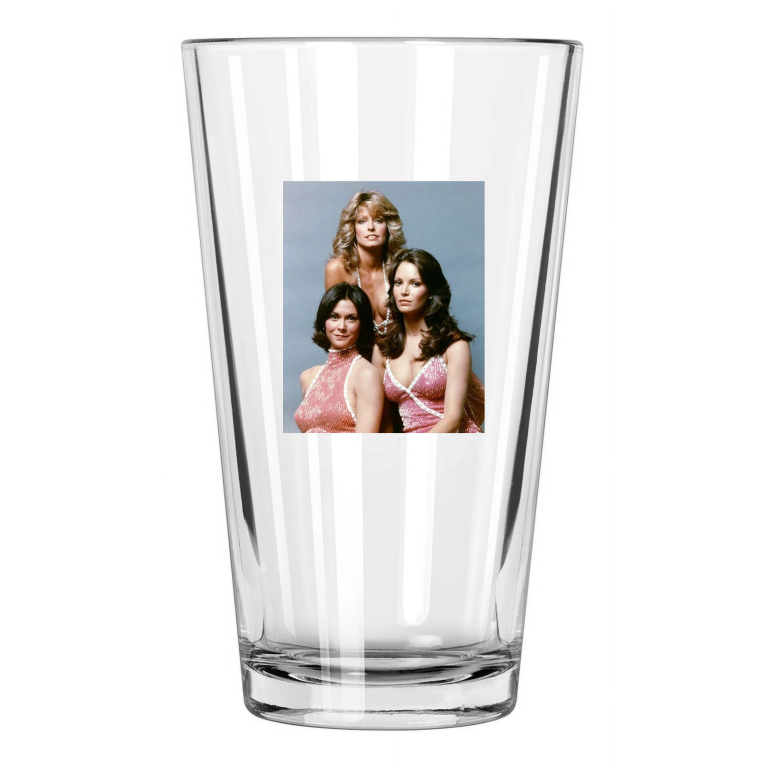 Tv Show Charlie'S Angels Farrah Fawcett, Kate Jackson, Jaclyn Smith 2 Pint Glass