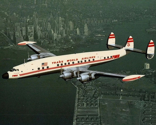 Twa Lockheed Constellation Propellor Plane Classic Picture Keychain