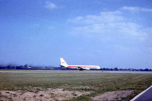 Twa Trans World Airlines Boeing 707 Jet Dayton Airport Picture Photo