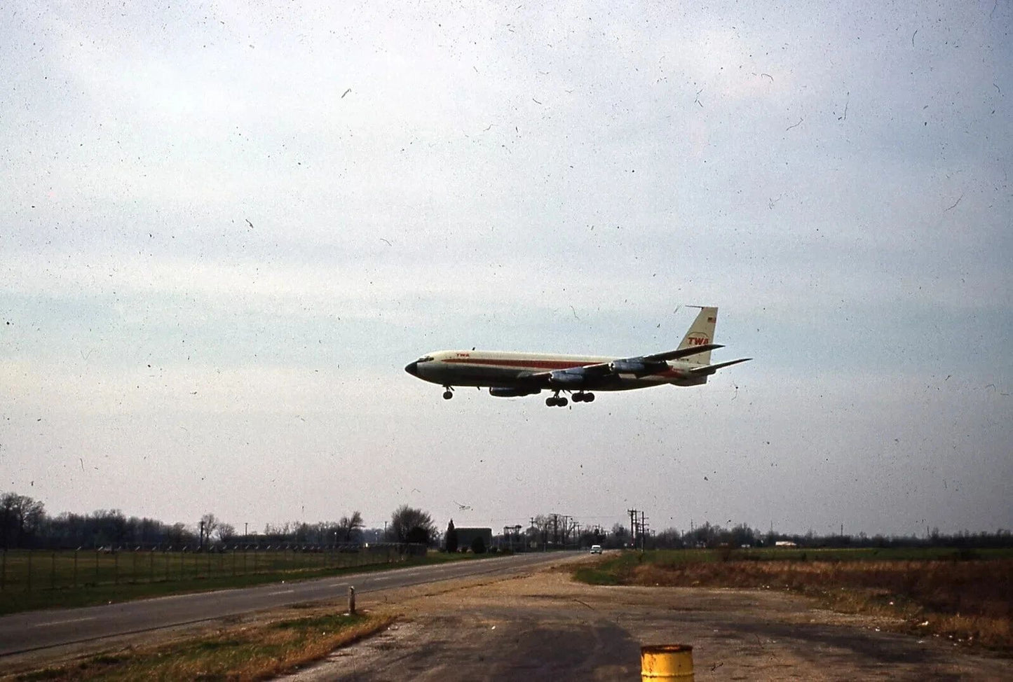 Twa Trans World Airlines Boeing Dayton Airport Retro Picture Photo