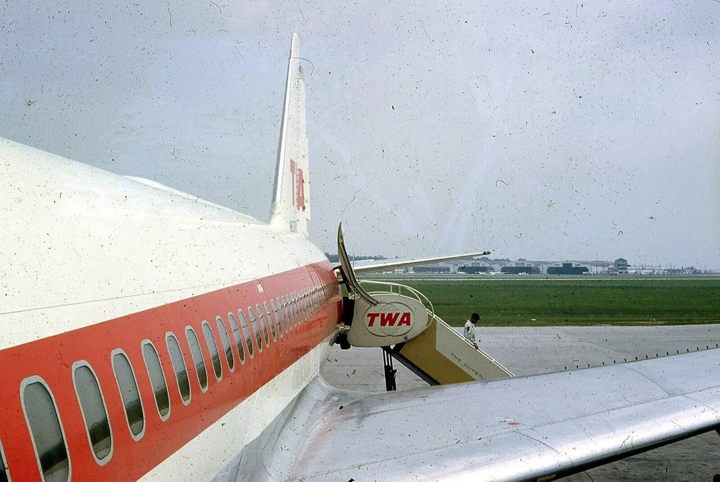 Twa Trans World Airlines Cv 880 Plane Dayton Airport Retro Picture Magnet