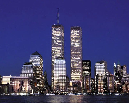 Twin Towers World Trade Center Glossy Keychain Manhattan New York City Print 1