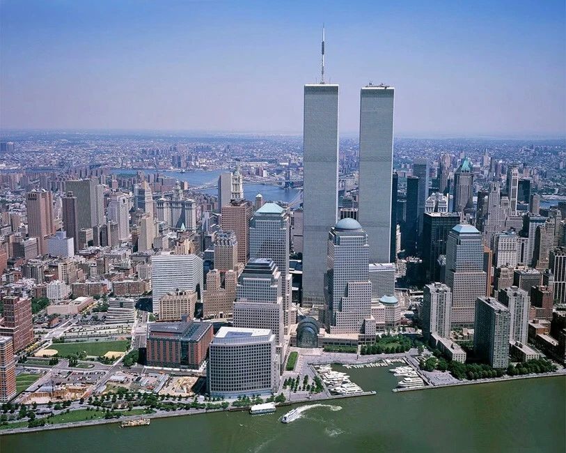 Twin Towers World Trade Center Glossy Keychain Manhattan New York City Print 2