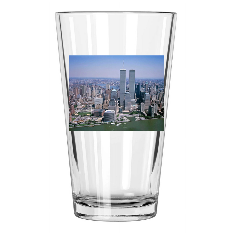 Twin Towers World Trade Center Manhattan New York City 2 Pint Beer Glass