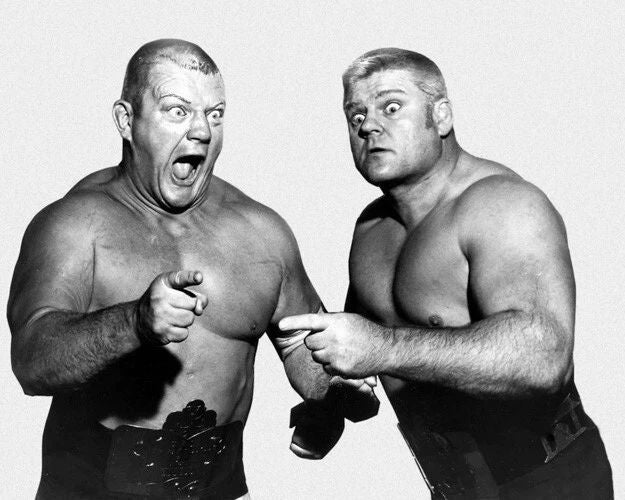Tag Team Wrestlers Dick The Bruiser & The Crusher Photo Awa Champion Print