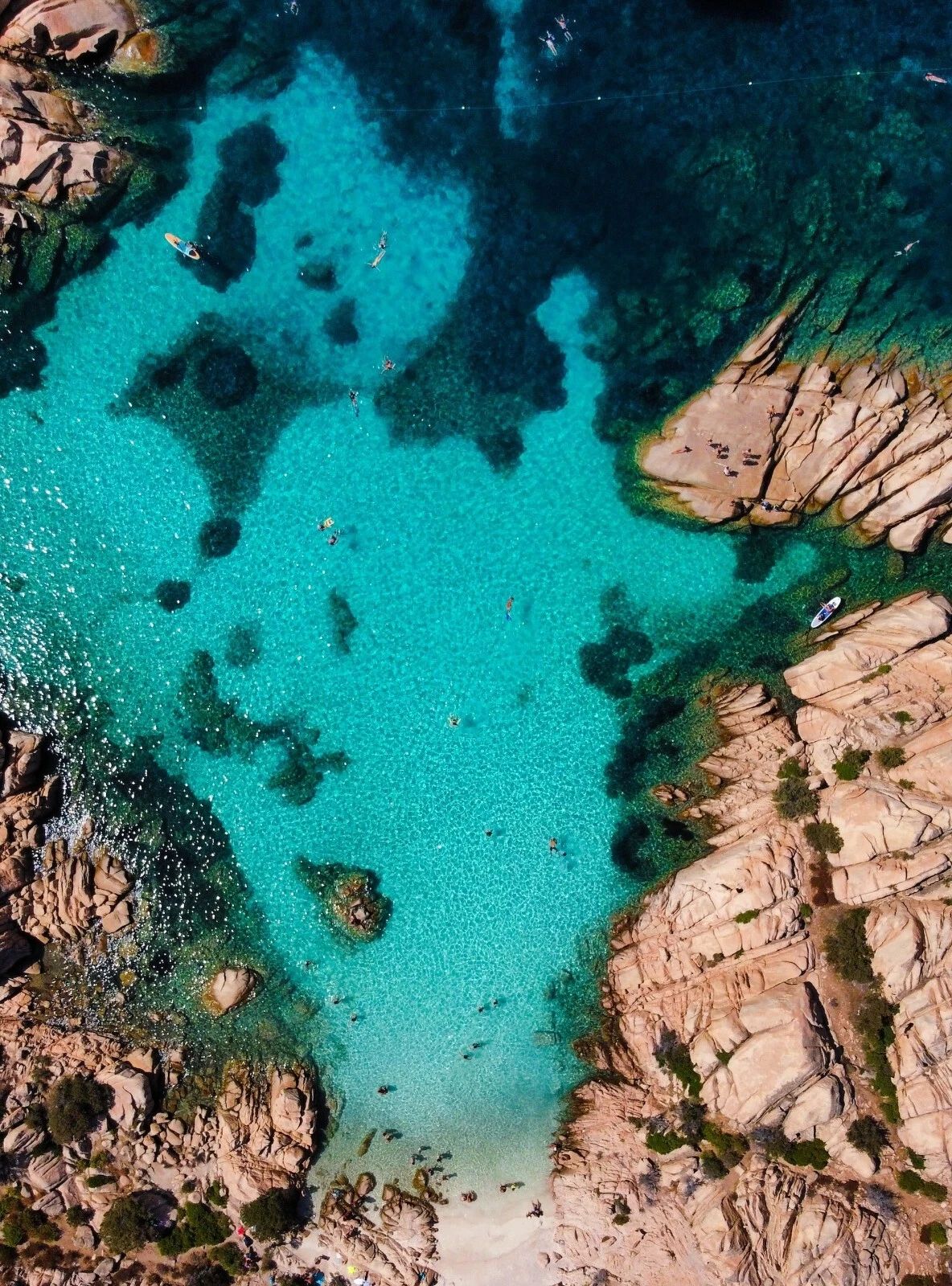 Tahiti Beach Cala Coticcio La Maddalena Italy Keychain Picture Keychain Print