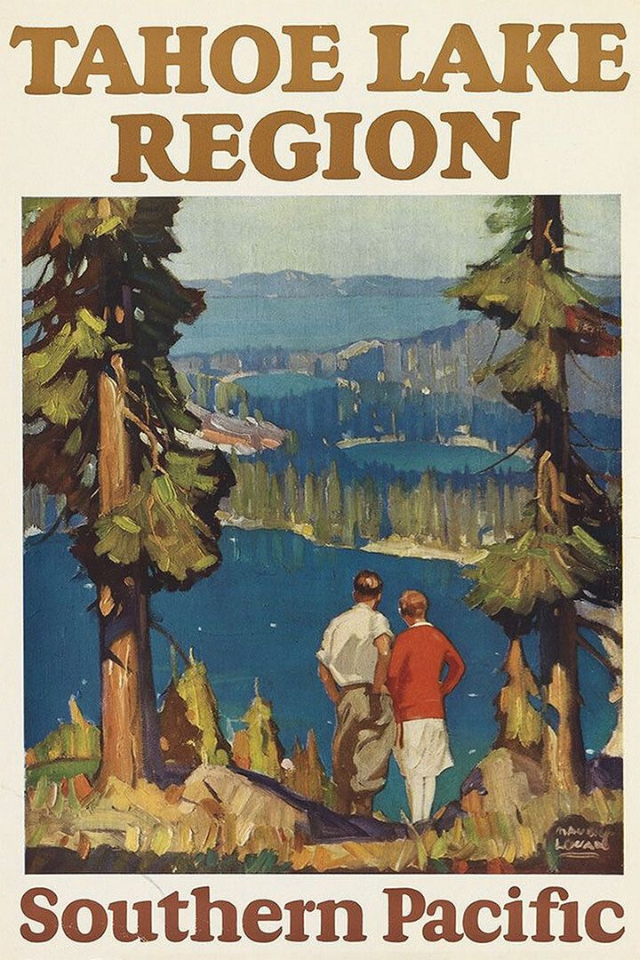 Tahoe Lake Region 1920S Vintage Travel Landscape Jigsaw Puzzle
