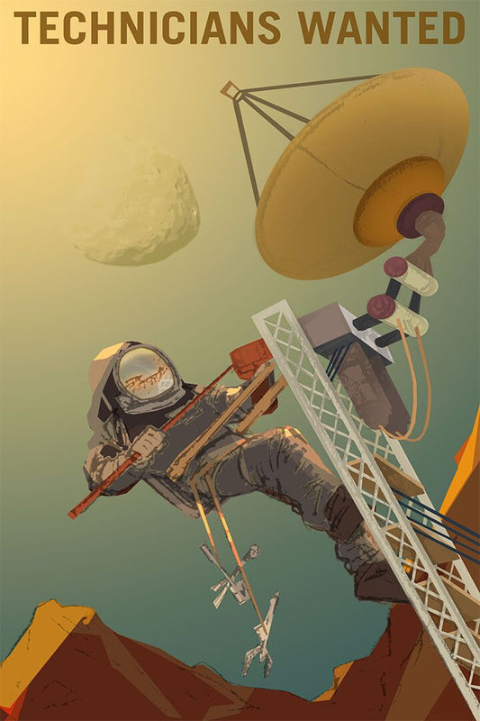 Technicians Wanted Retro Style Classic Mars Exploration Jigsaw Puzzle