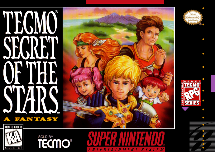 Tecmo Secret Of The Stars (Usa) Snes Print Poster
