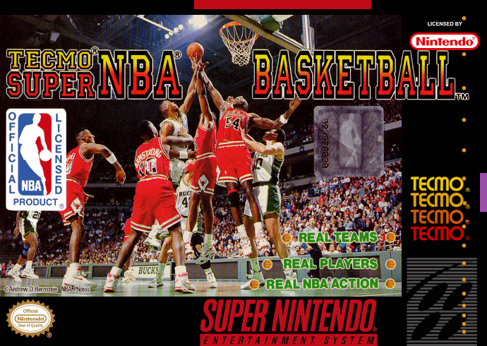 Tecmo Super Nba Basketball (Usa) Snes Print Poster