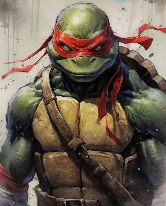 Teenage Mutant Ninja Turtle Raphael Portrait Print Poster
