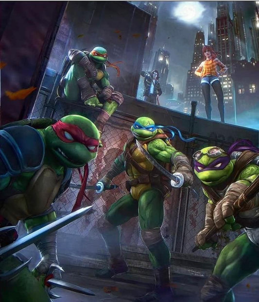Teenage Mutant Ninja Turtles Urban Nightscape Print Poster