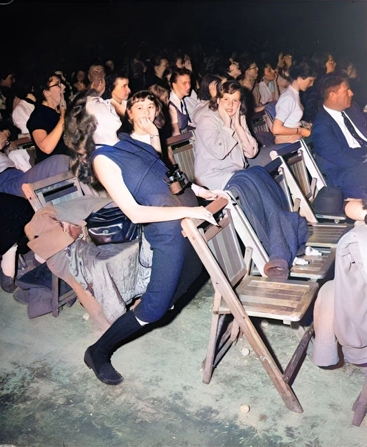Teenagers At Elvis Presley Concert 1957 Retro Colorized Poster Photo