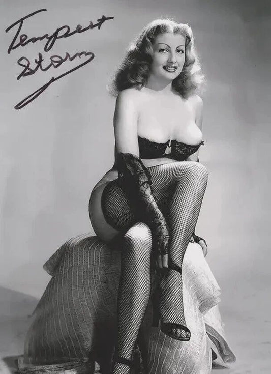 Tempest Storm Topless Burlesque Dancer Facsimile Signature Keychain Print 8 X 10