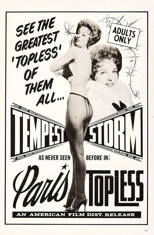 Tempest Storm Topless Burlesque Show Flyer Advertisement Magnet Print