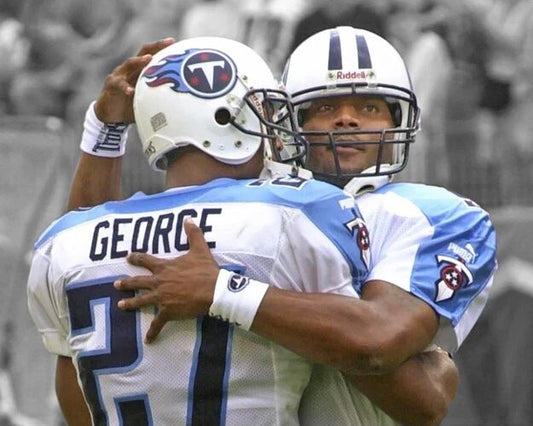 Tennessee Titans Steve Mcnair And Eddie George Glossy Keychain Spotlight Print