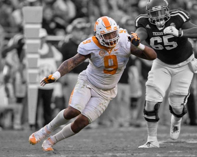 Tennessee Volunteers Derek Barnett Glossy Keychain Spotlight Keychain Texans