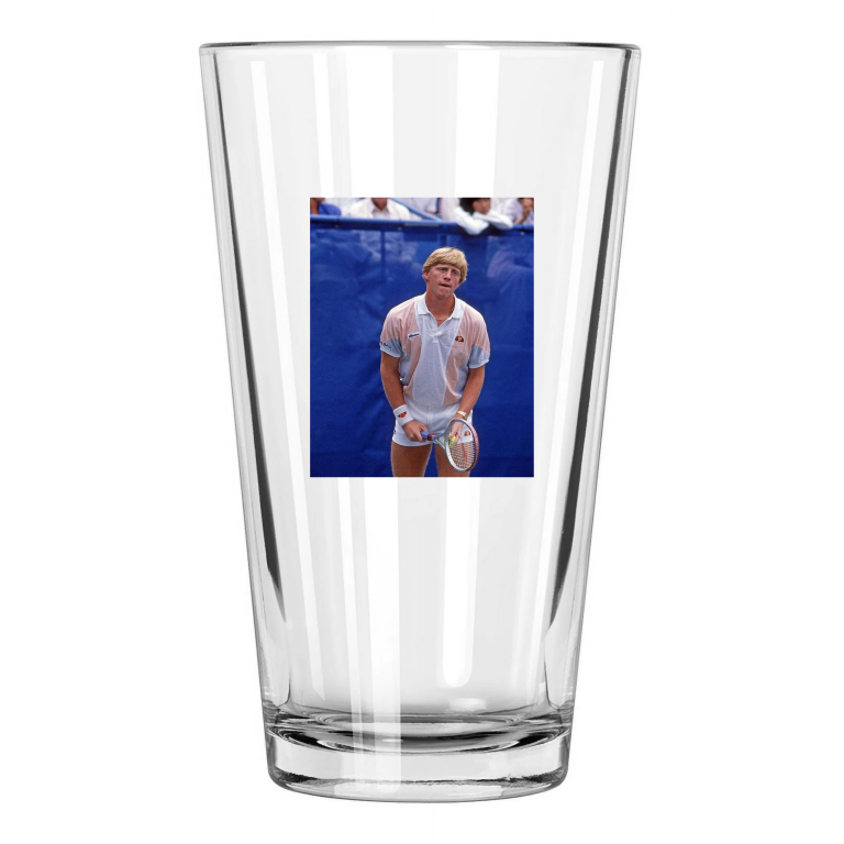 Tennis Champion Boris Becker Photo Pint Beer Drinking Glass