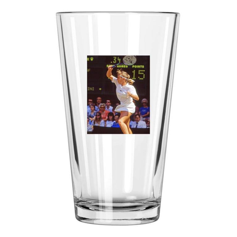Tennis Champion Steffi Graf Photo 1991 Wimbledon Pint Beer Drinking Glass