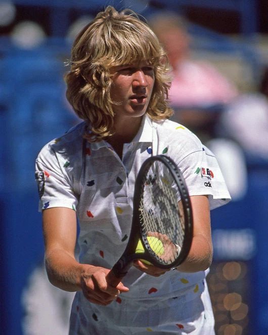 Tennis Champion Steffi Graf Glossy Keychain Keychain