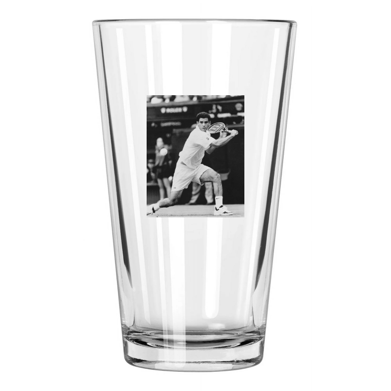 Tennis Great Pete Sampras Photo Grand Slam Pint Beer Drinking Glass