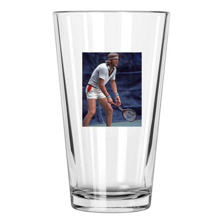 Tennis Legend Bjorn Borg Photo 11 Grand Slams Pint Beer Drinking Glass