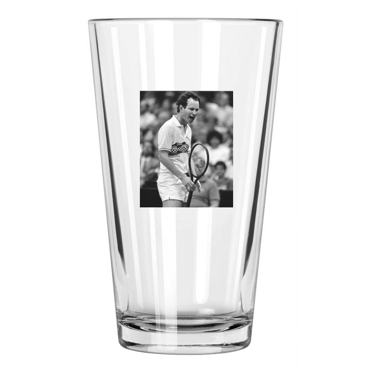 Tennis Legend John Mcenroe Photo Wimbledon 1 Pint Beer Drinking Glass