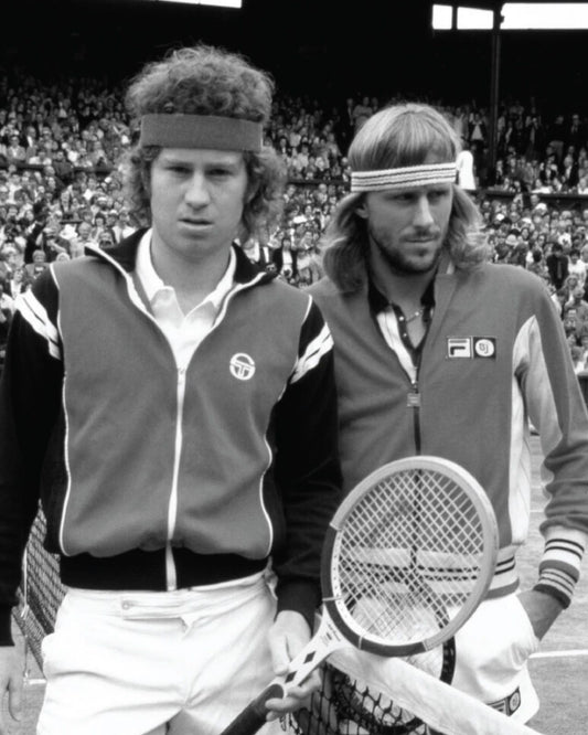 Tennis Legends Bjorn Borg & John Mcenroe Retro Picture Magnet Print