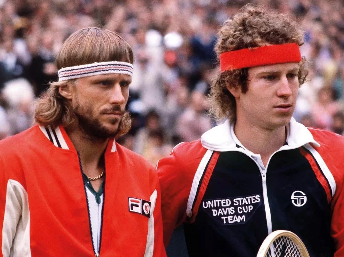 Tennis Players Bjorn Borg & John Mcenroe Classic Picture Keychain Print