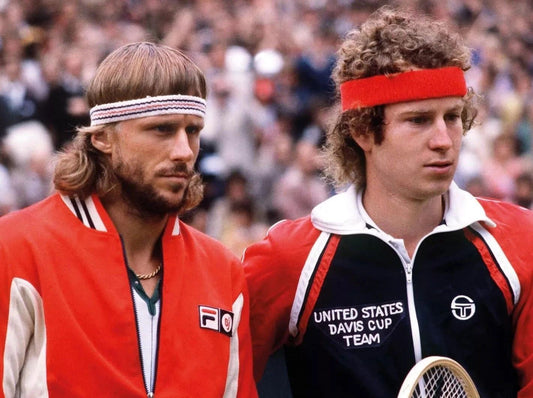 Tennis Players Bjorn Borg & John Mcenroe Classic Picture Keychain Print