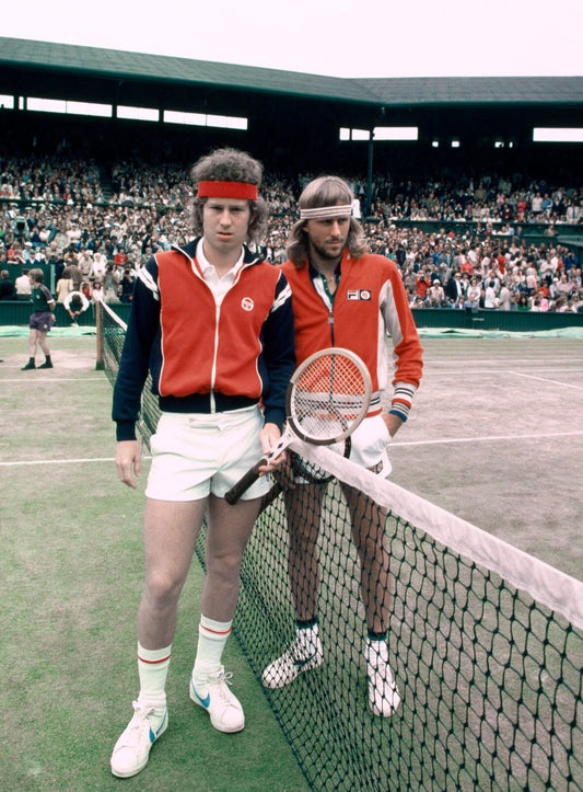 Tennis Players Bjorn Borg & John Mcenroe Picture Keychain Print