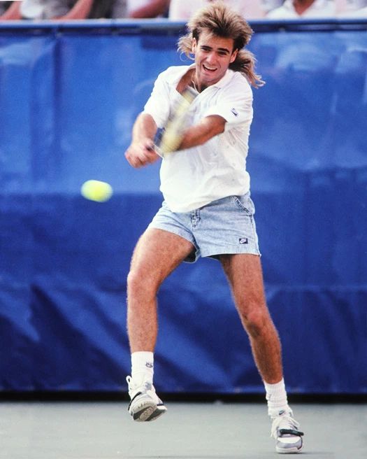 Tennis Pro Andre Agassi Glossy Keychain Keychain