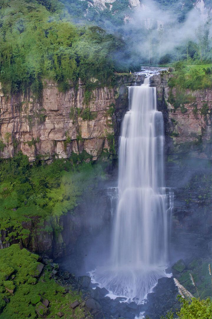 Tequendama Falls In Colombia Landscape Print Jigsaw Puzzle