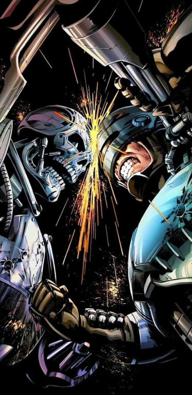 Terminator Robocop Battle 748 Print Poster
