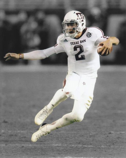 Texas A&M Johnny Manziel Glossy Spotlight Keychain Heisman Winner Print