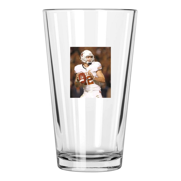 Texas Longhorns Colt Mccoy Photo College Football Pint Beer Drinking Glass