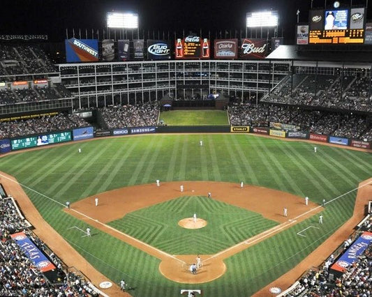 Texas Rangers Old Globe Life Field Glossy Magnet Baseball Park Print